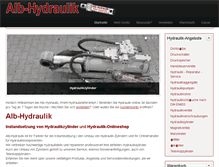 Tablet Screenshot of alb-hydraulik.de